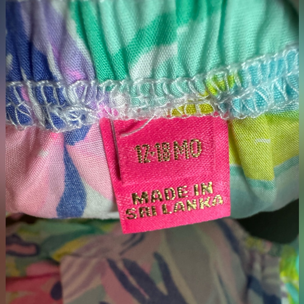 Lilly Pulitzer Infant Cotton Shift Dress & Bloomers Floral Multicolor 12-18 MO - Picture 10 of 11